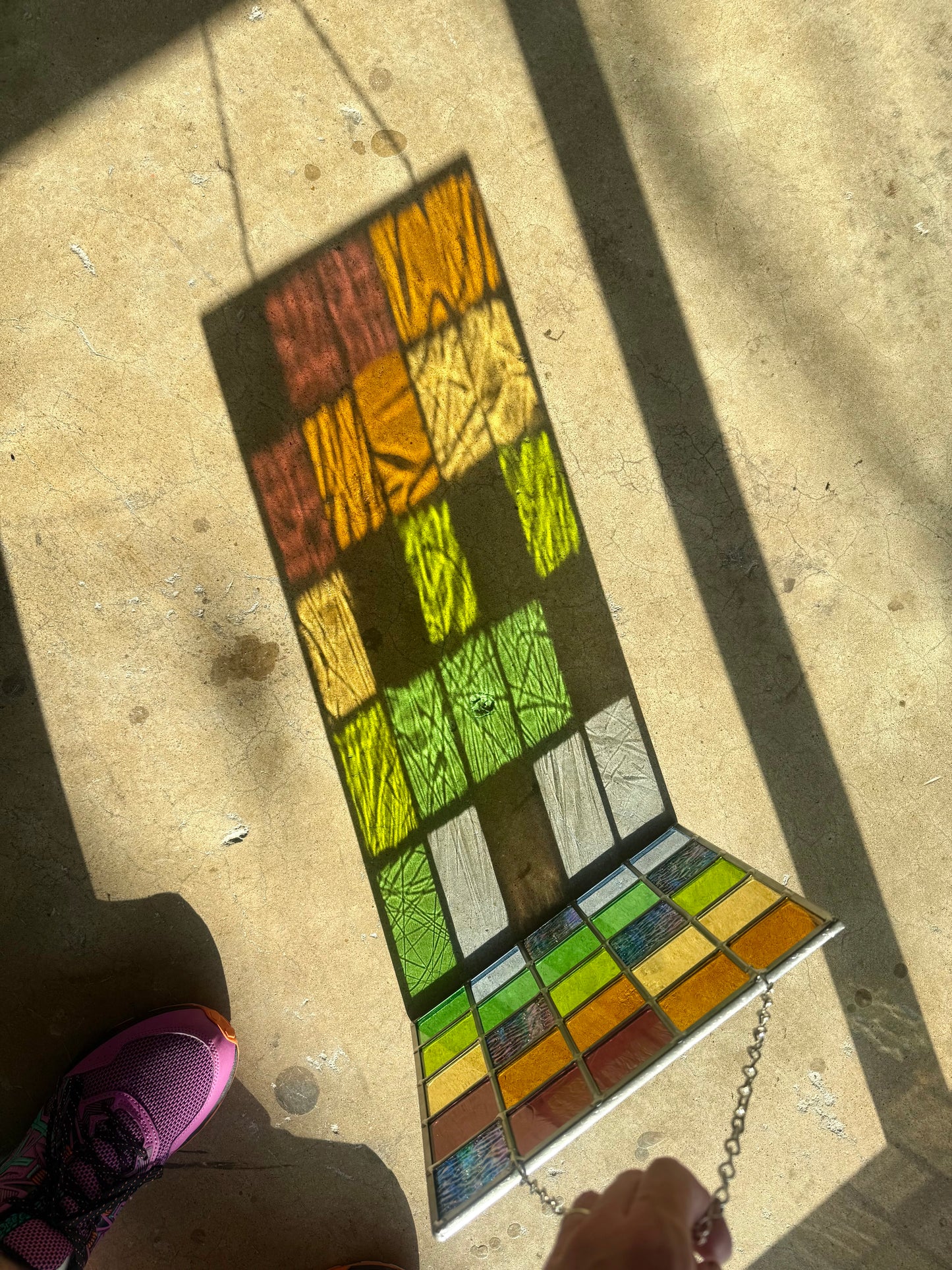 Rainbow Ripple Patchwork Panel