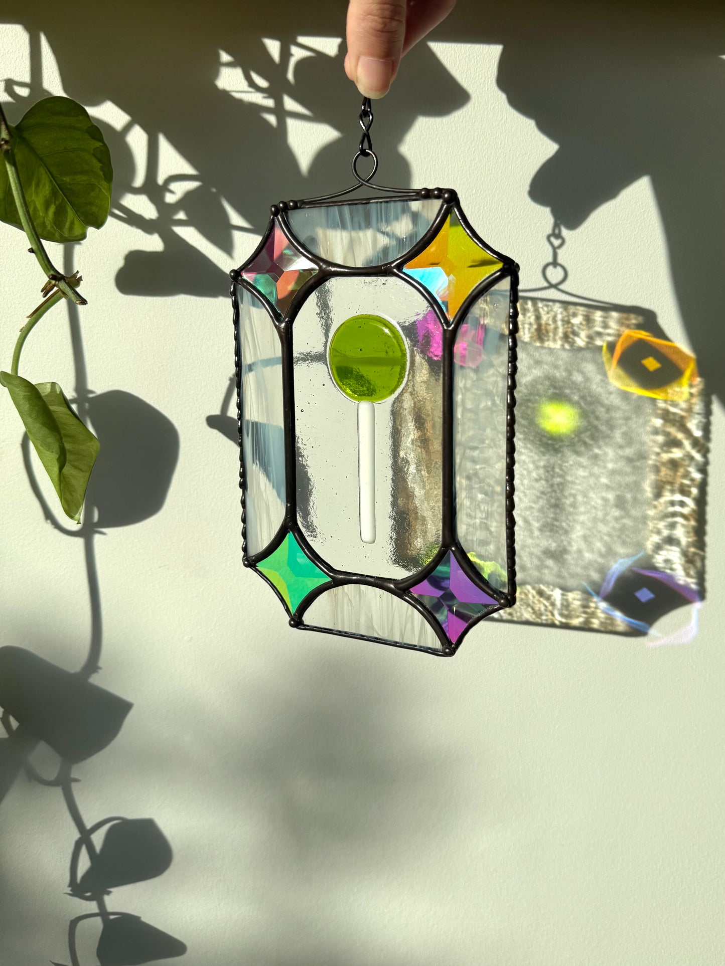 Green Apple Lollipop Suncatcher