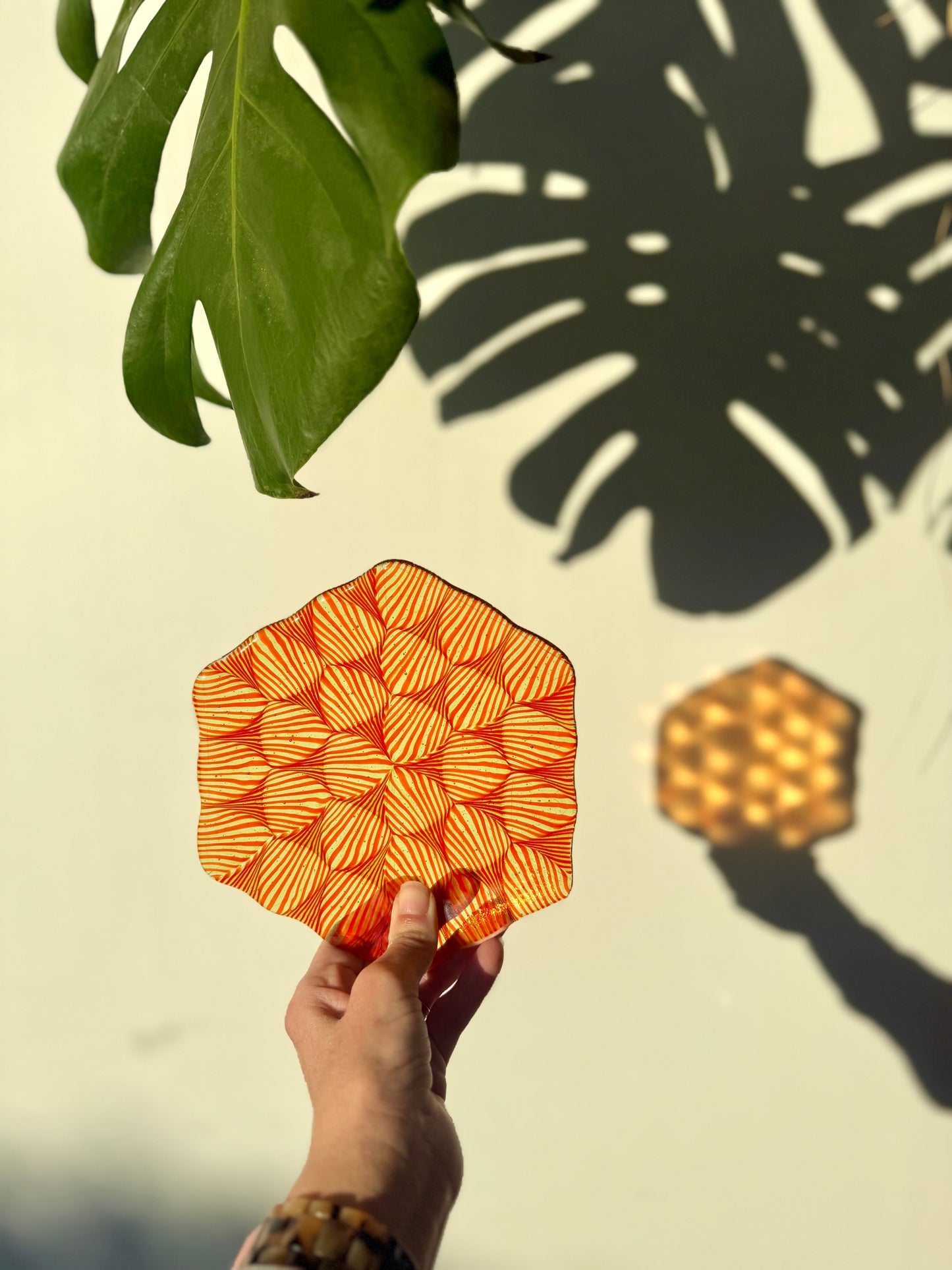 Fused Orange 7” Catch-All Dish