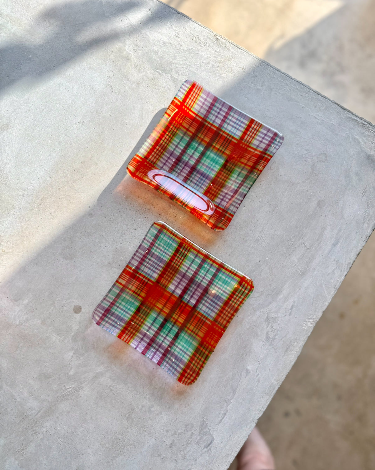 Nostalgic Plaid Fused 5.25” Candy Dish