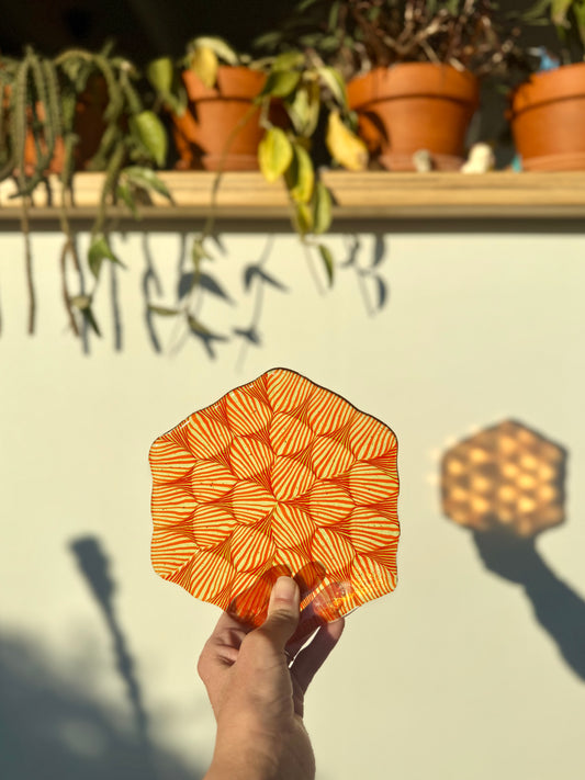 Fused Orange 7” Catch-All Dish