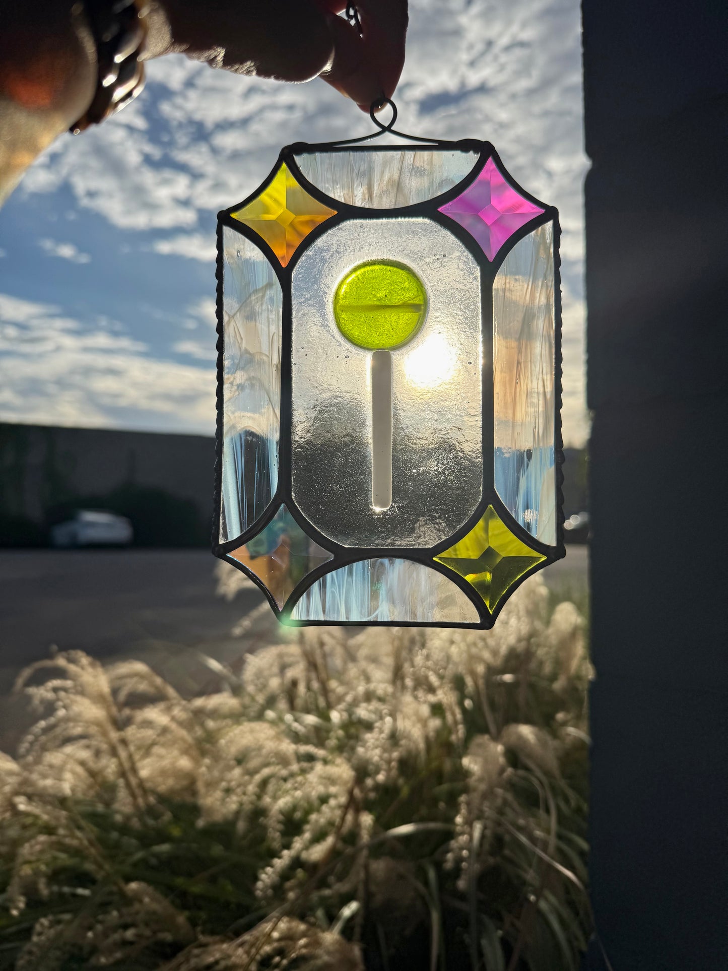 Green Apple Lollipop Suncatcher