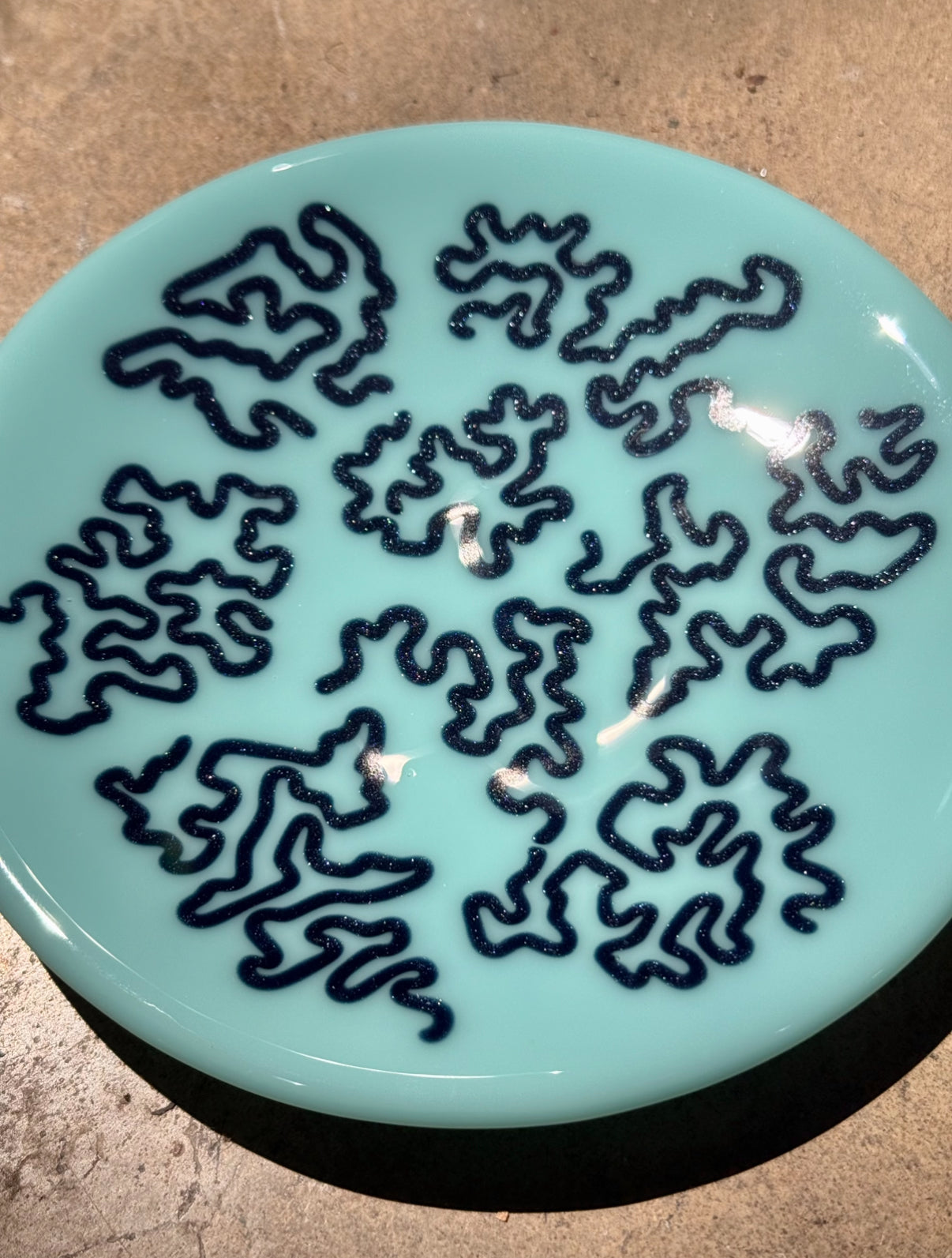 Fused 7.5” Round Squiggle Sparkle Catch-All