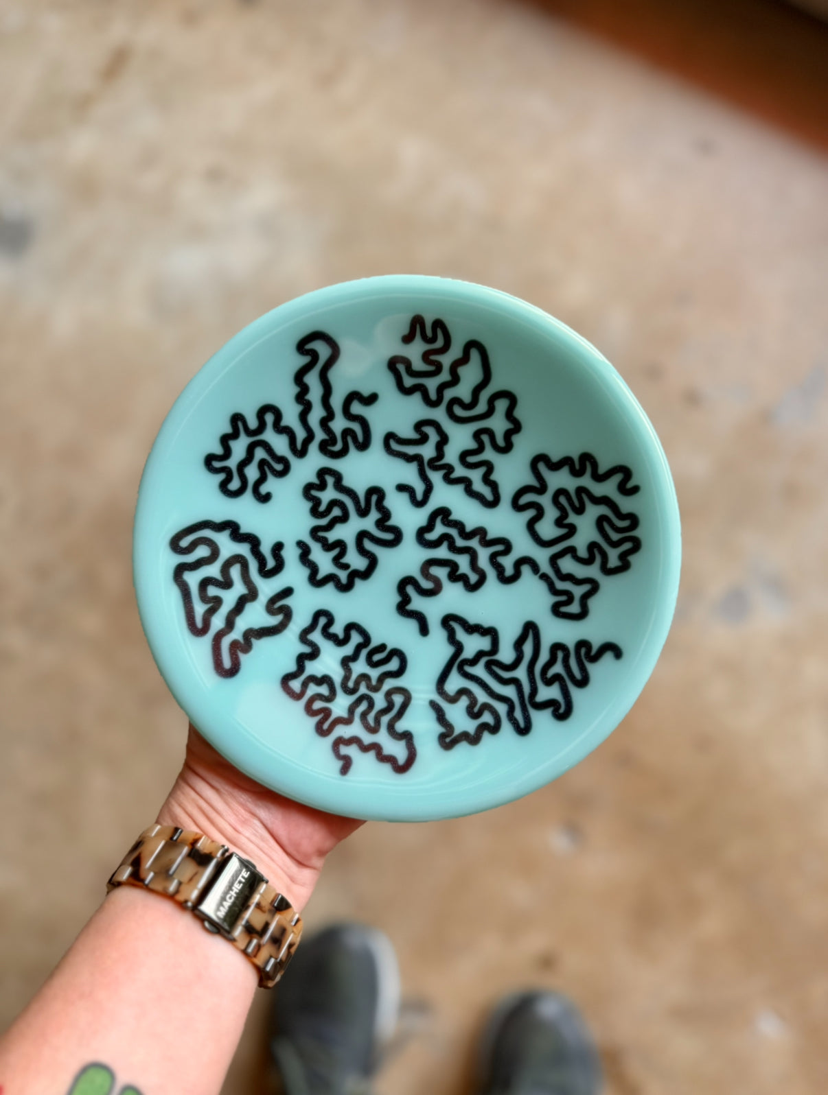 Fused 7.5” Round Squiggle Sparkle Catch-All