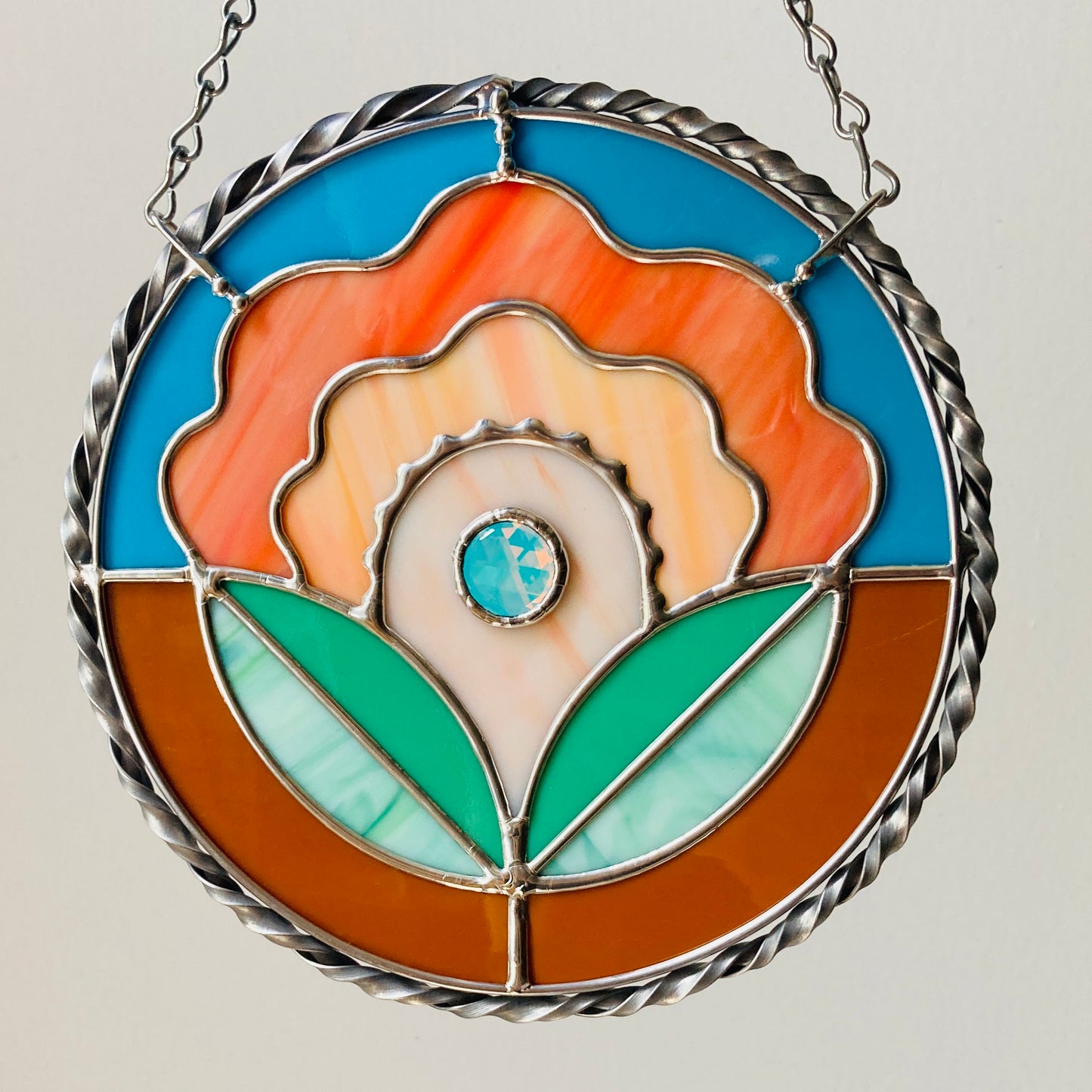 Orange Peony Medallion