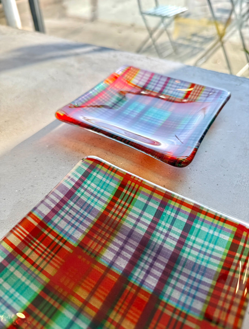 Nostalgic Plaid Fused 5.25” Candy Dish