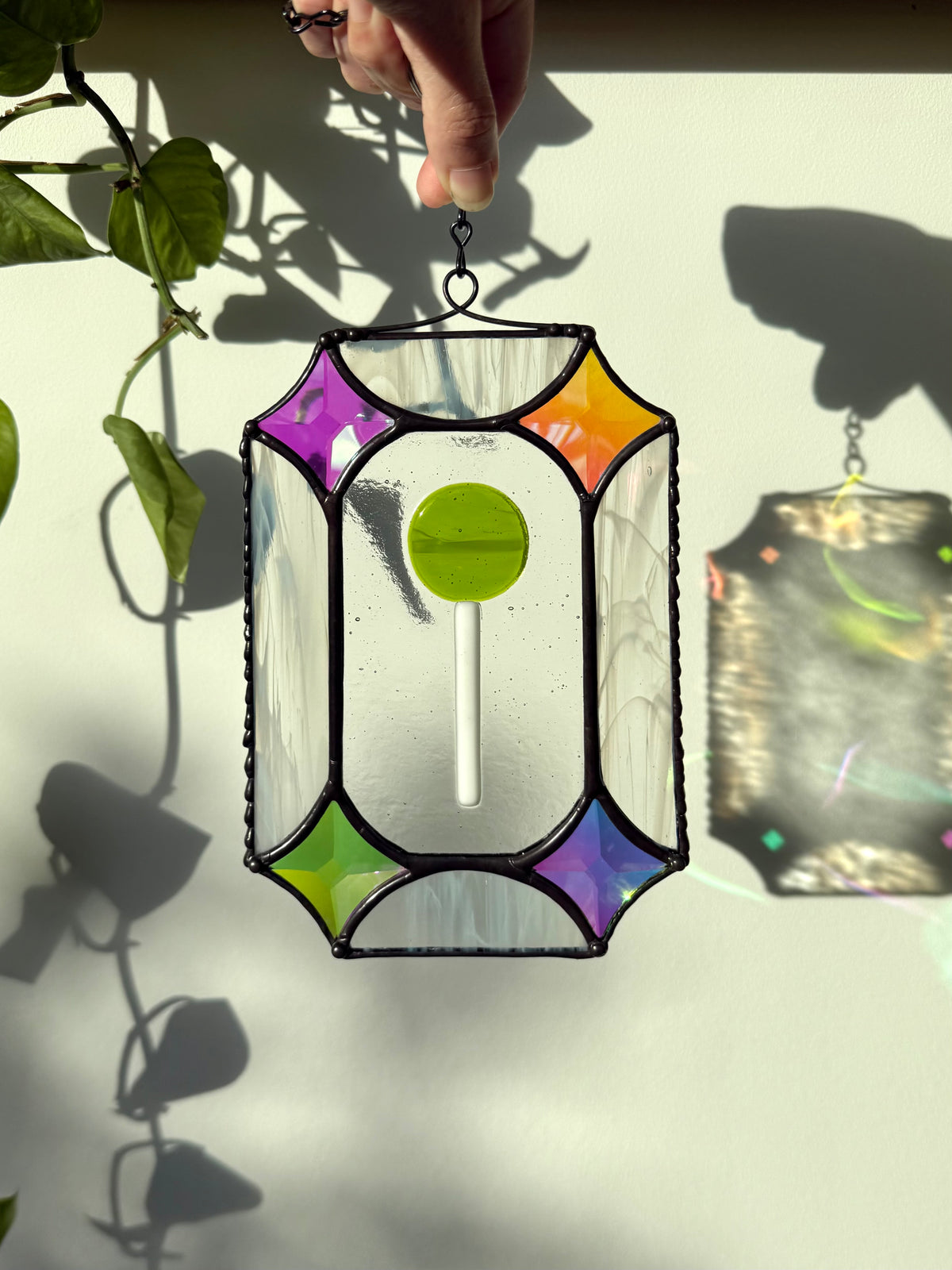 Green Apple Lollipop Suncatcher
