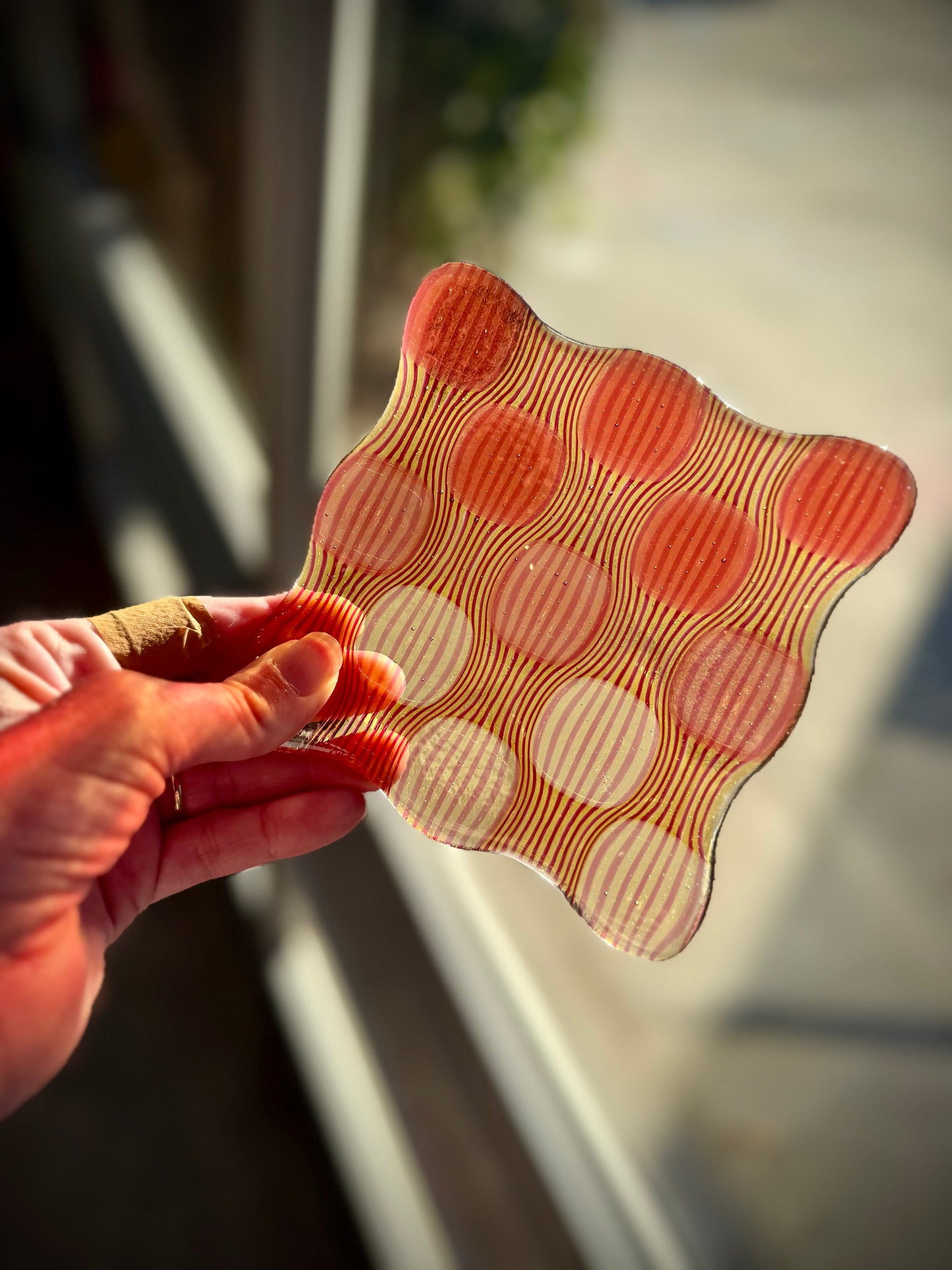 Fused 5” Catch-All Dish “Sunset Through Rose-Colored Glasses” (seconds)