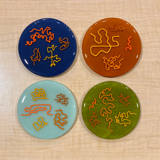 Fused Set of 3.75” Round Coasters