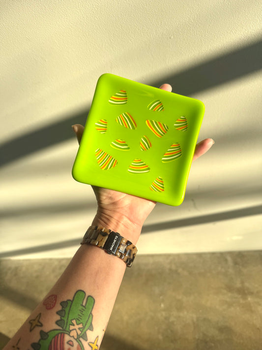 5” Slime Green Fused Catch-All Dish