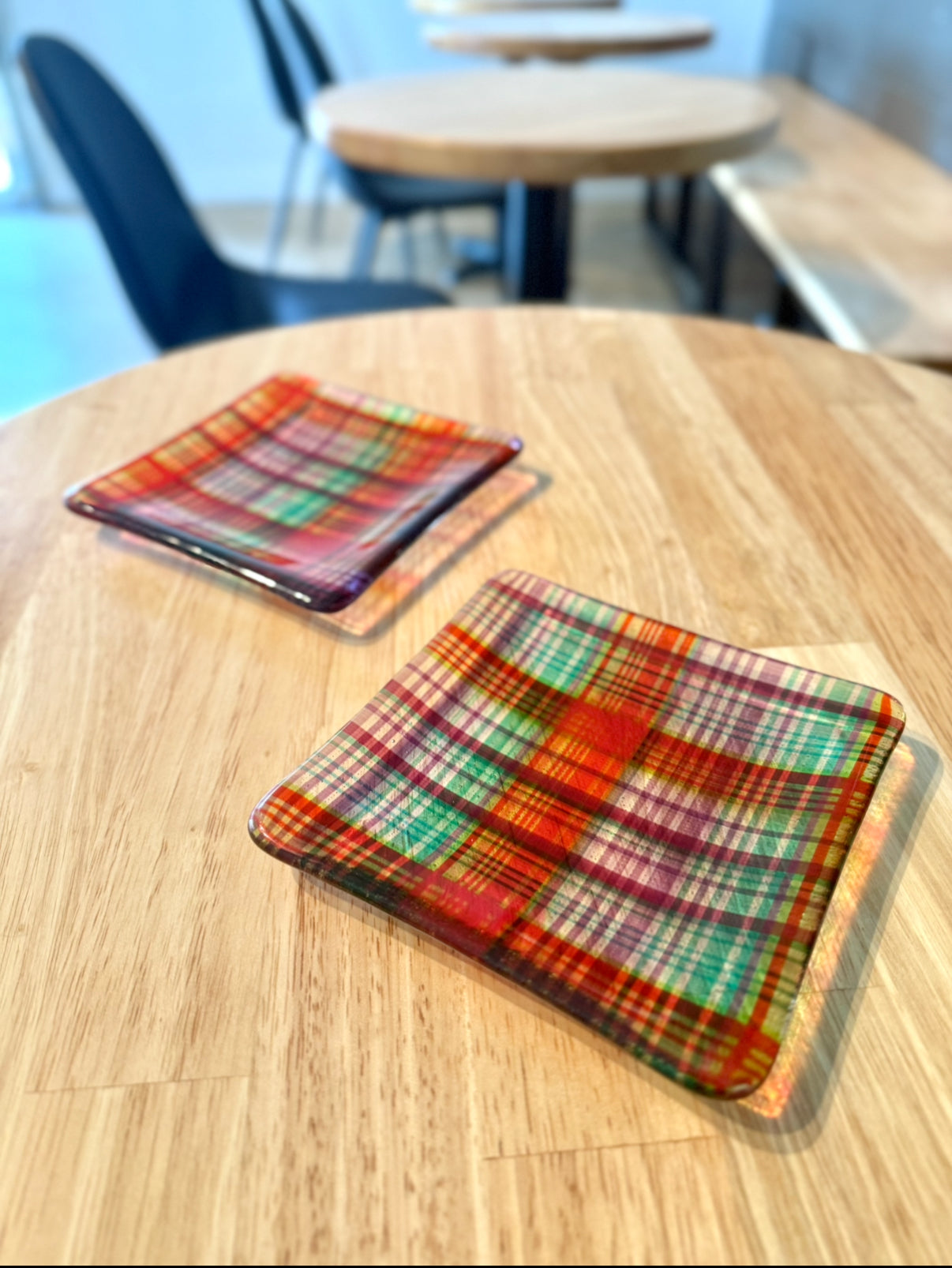 Nostalgic Plaid Fused 5.25” Candy Dish
