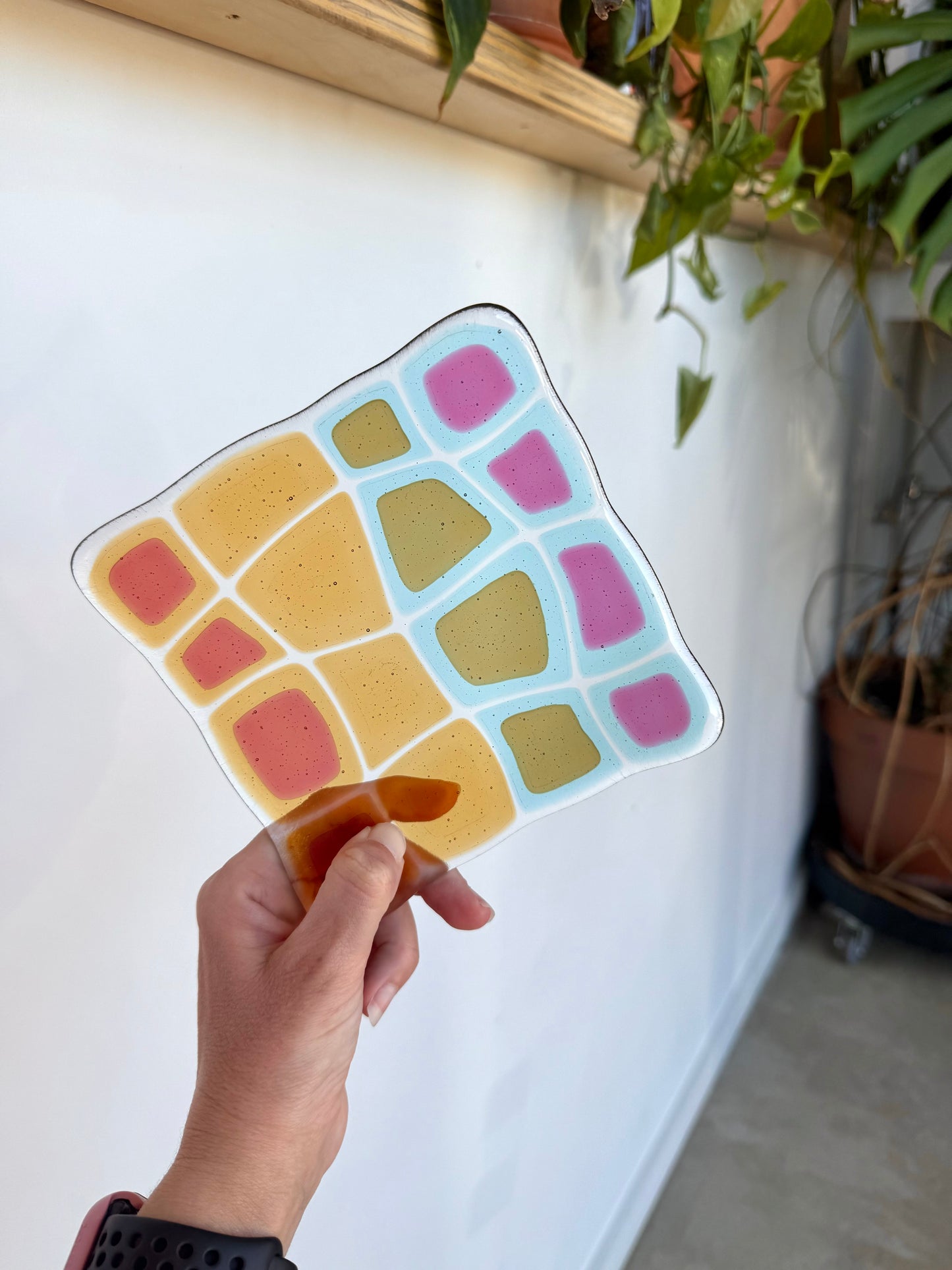 Fused 6” Warped Rainbow Catch-All Dish