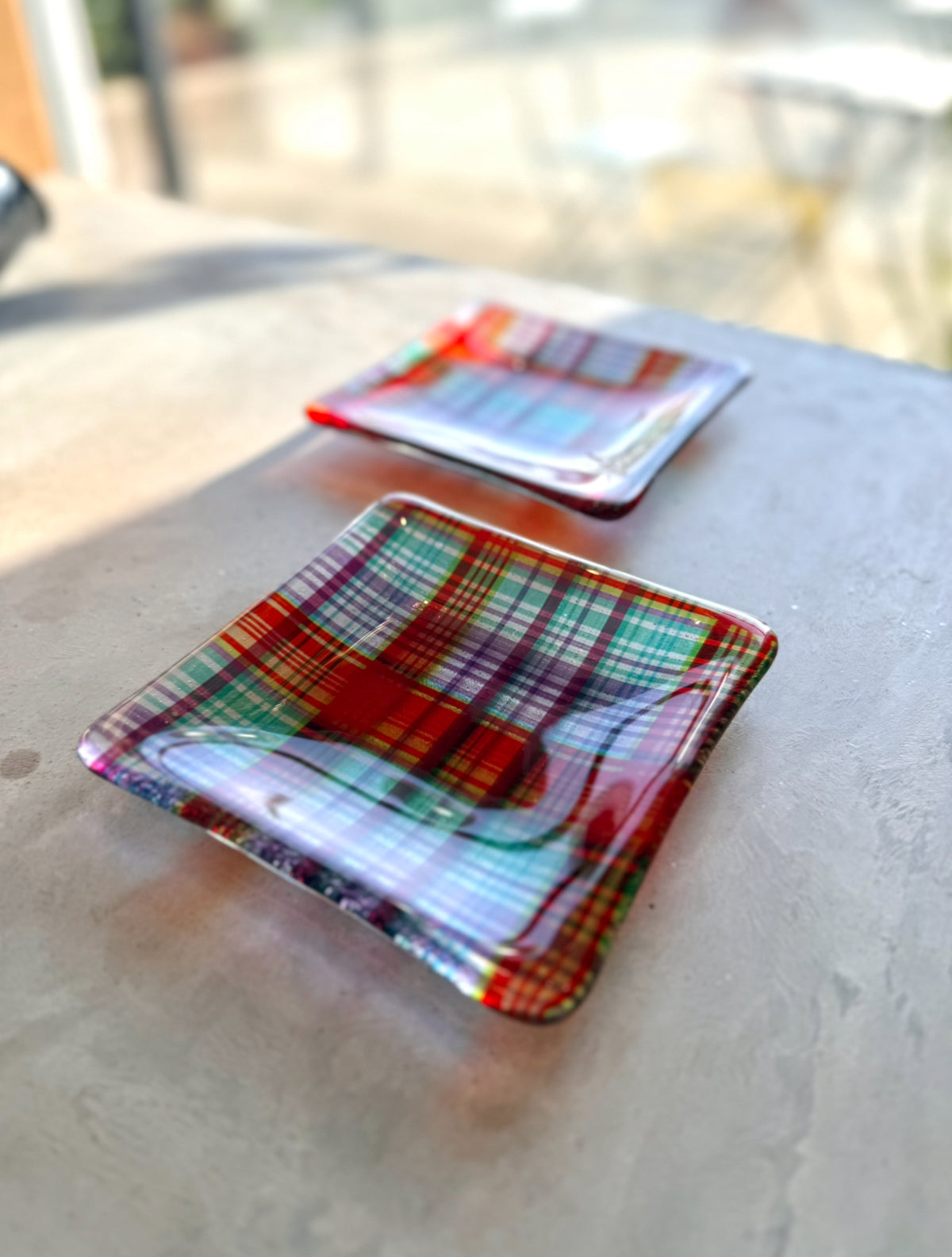 Nostalgic Plaid Fused 5.25” Candy Dish