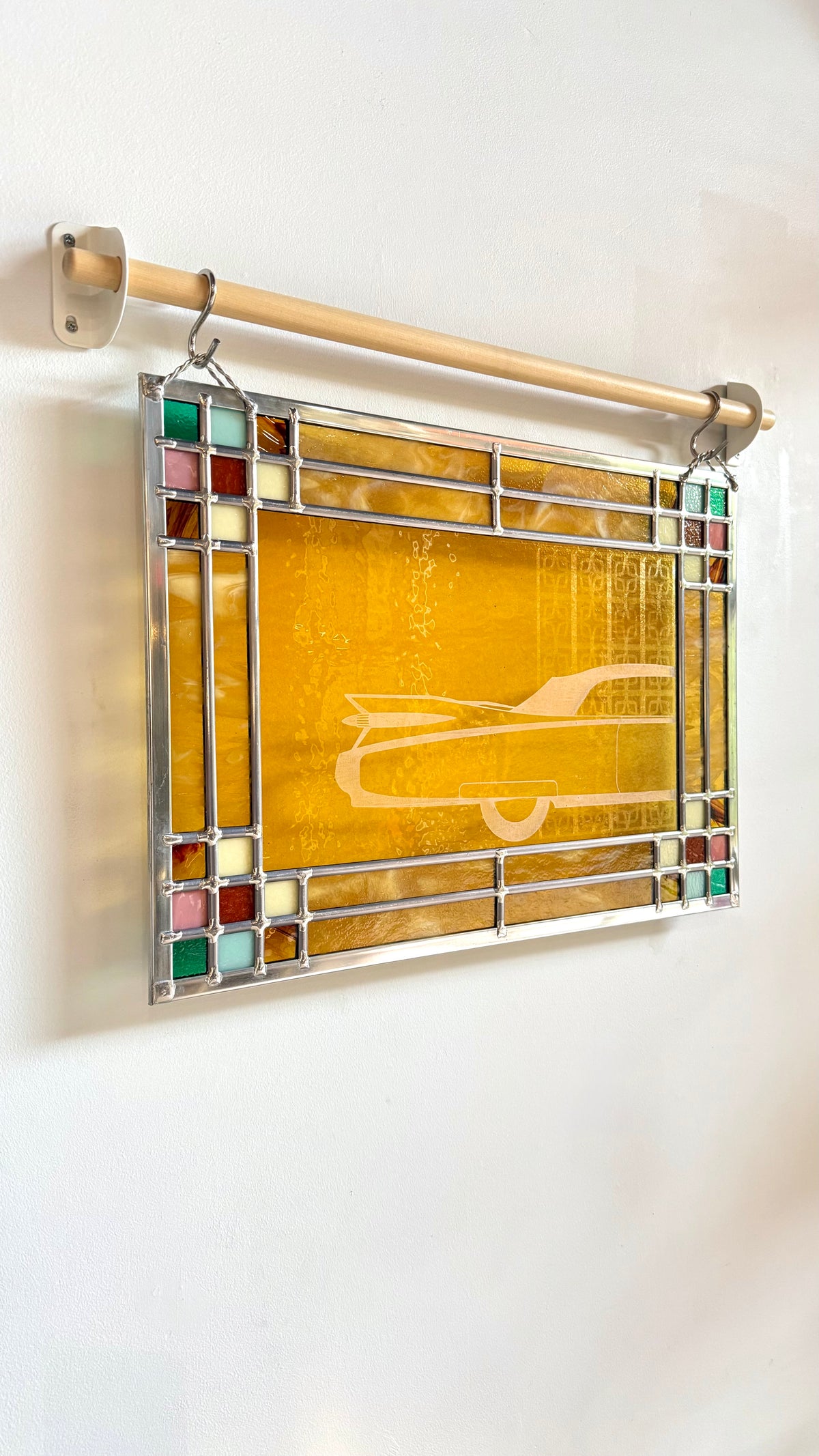 1959 Cadillac Eldorado MCM Stained Glass Panel