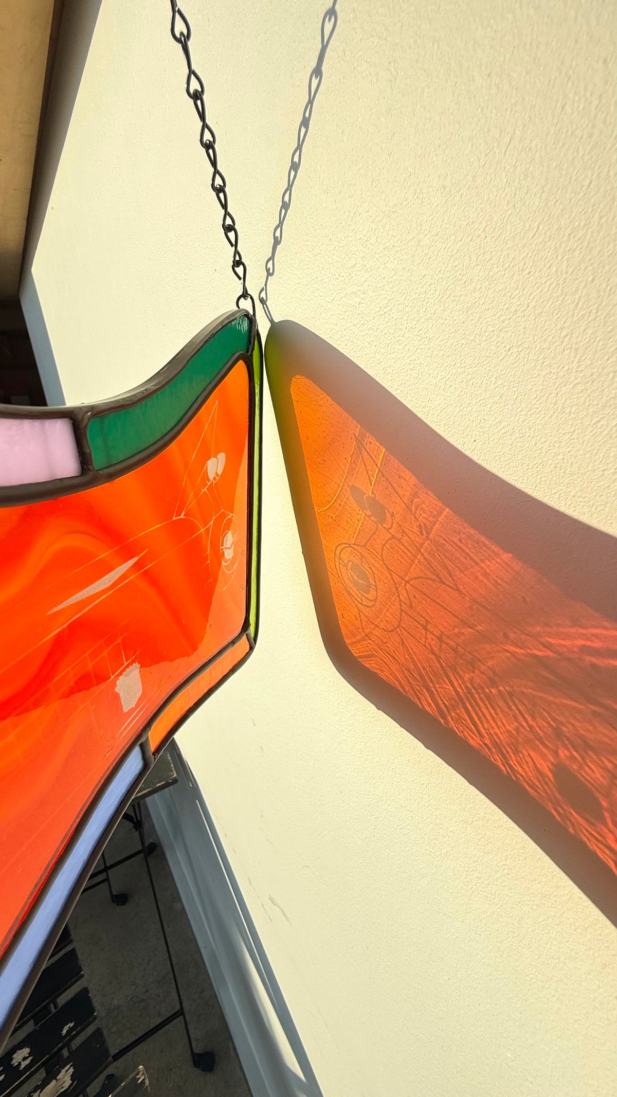 1959 Cadillac Eldorado - Stained Glass Suncatcher with Sandblasted Classic Car Illustration