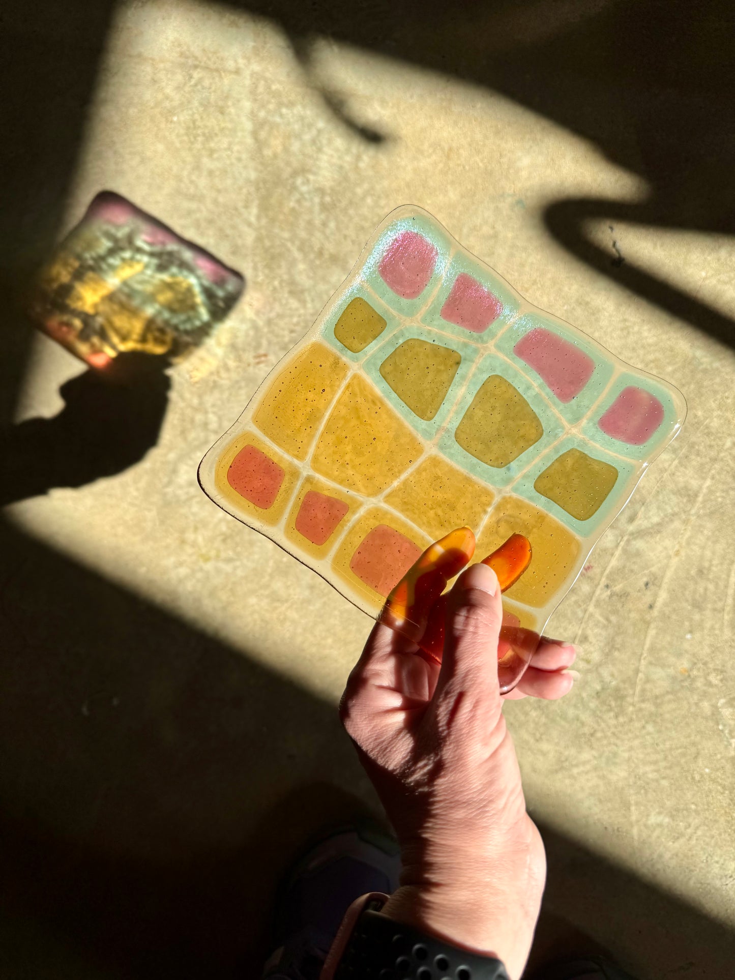 Fused 6” Warped Rainbow Catch-All Dish