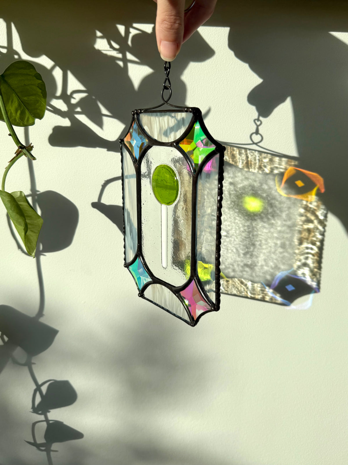 Green Apple Lollipop Suncatcher