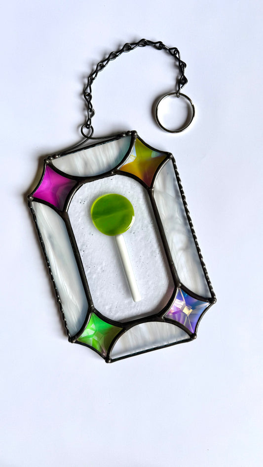 Green Apple Lollipop Suncatcher