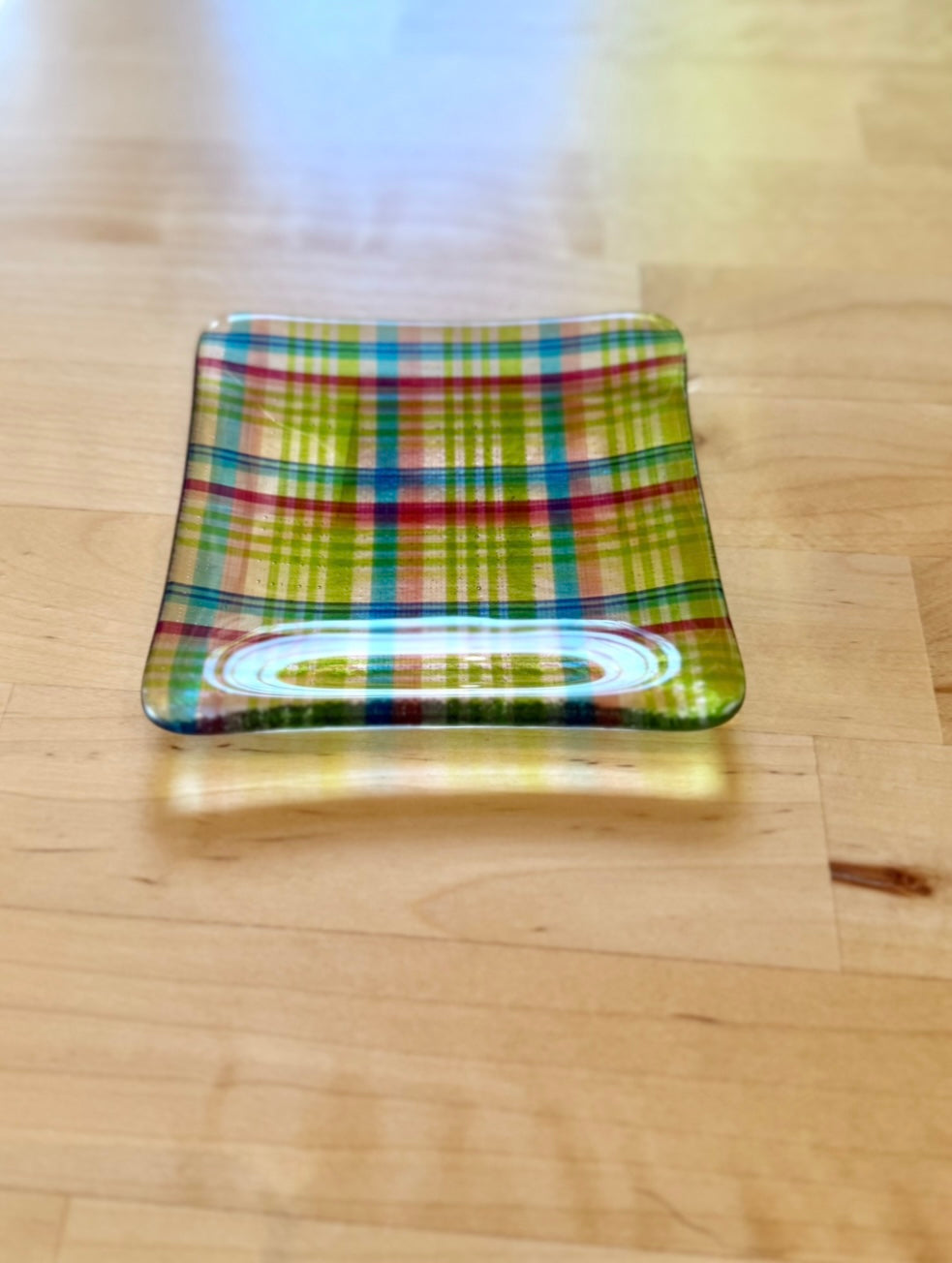 Nostalgic Plaid Fused 4.75” Candy Dish